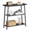 Narrow Sofa Table 3 Tier with Metal Frame, Entryway Storage Console Table